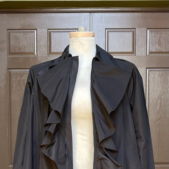Ralph Lauren black silk taffeta coat - Picture 4 of 9
